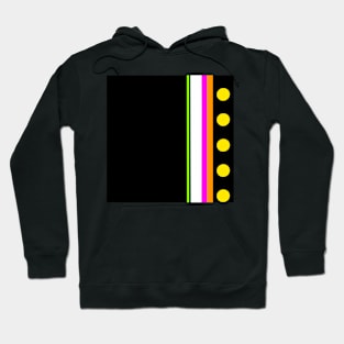 Abstract pattern in bright colors on black ground Hoodie